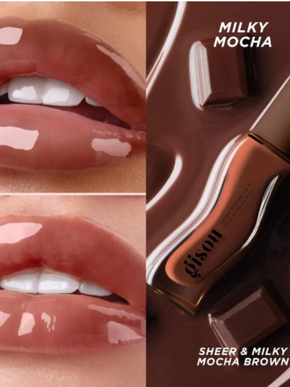 Gisou Honey Infused Lip Oil-Milky Mocha